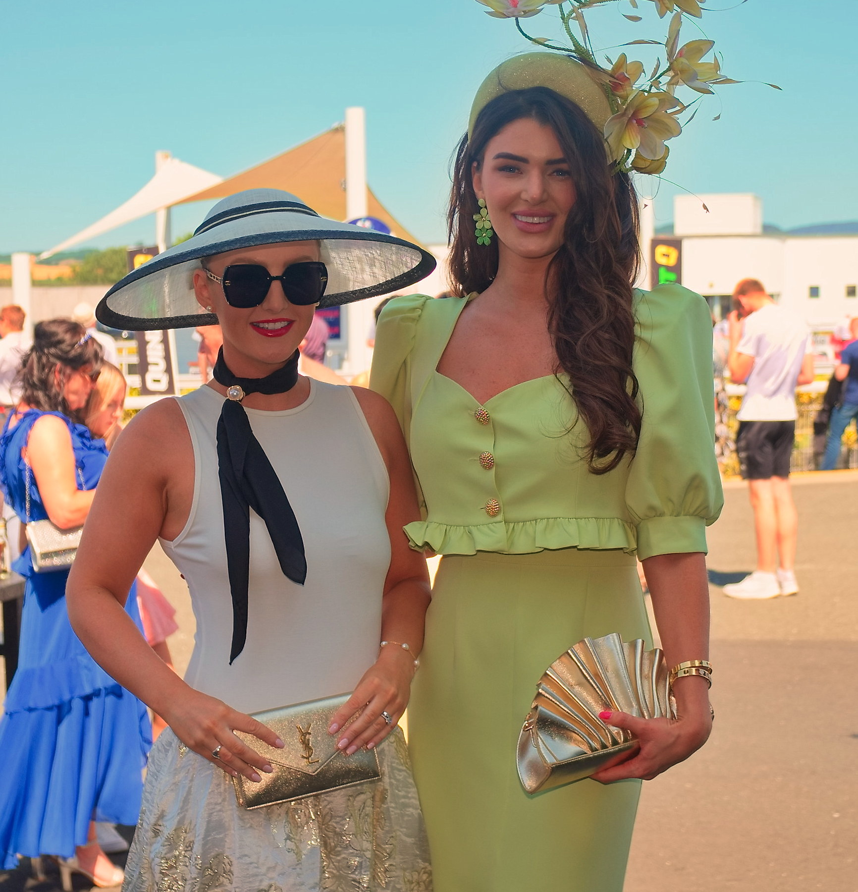 Lisa Walsh and Megan Cunniss at Ladies Day at Dundalk Races12 July 2025Dundalk Stadium Dundalk Co.Louth CREDIT: LiamMcArdle.com