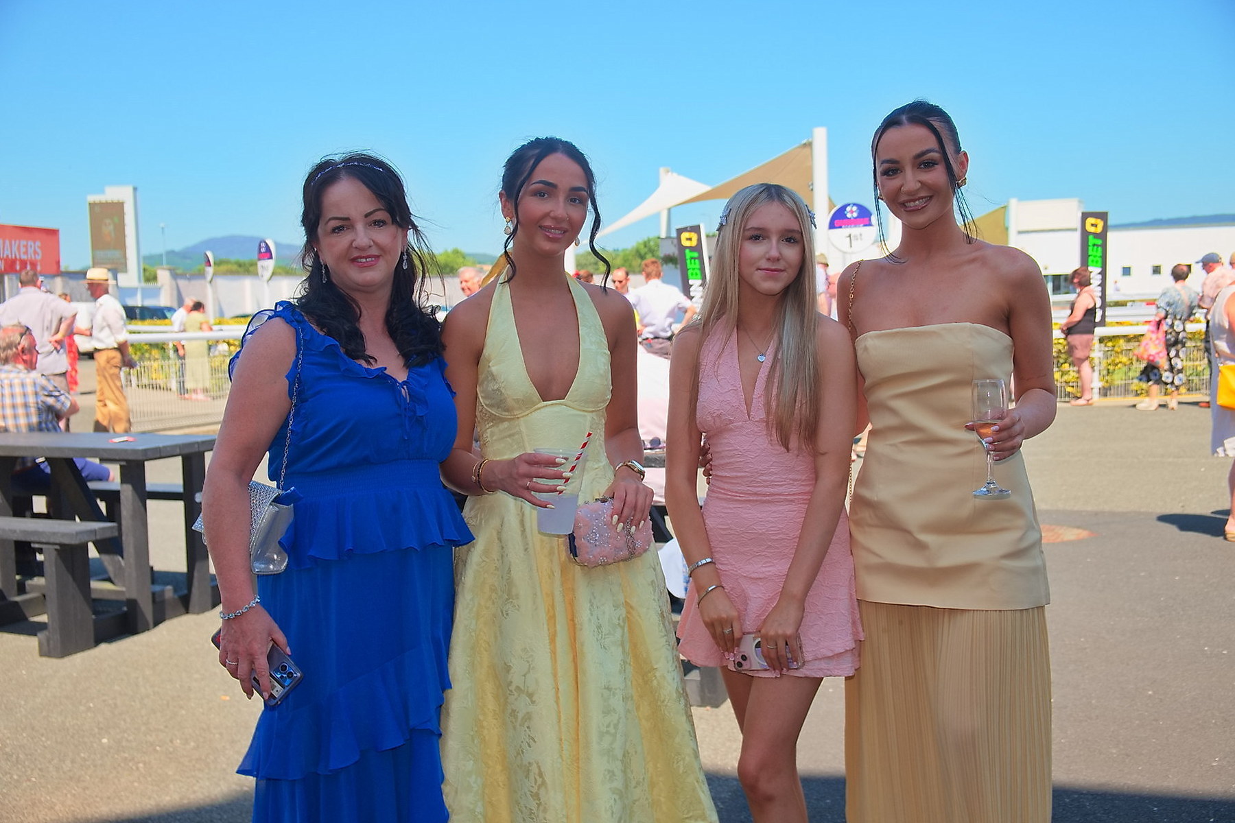 Brenda McManus, KerrieMarie McManus, Lauren McManus and Ellen Crilly at Ladies Day at Dundalk Races12 July 2025Dundalk Stadium Dundalk Co.Louth CREDIT: LiamMcArdle.com
