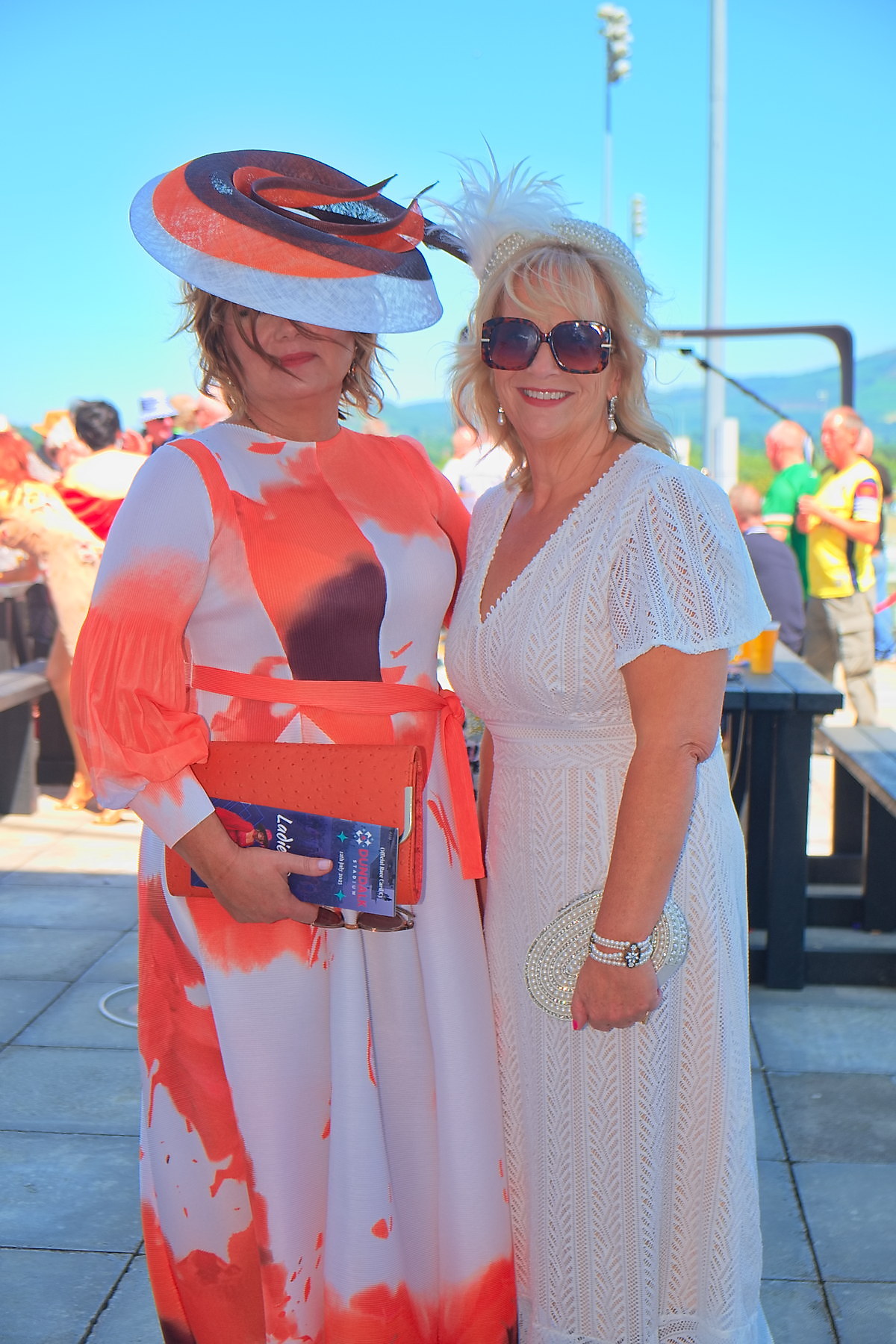 Martina McCann and Kelly Foster at Ladies Day at Dundalk Races12 July 2025Dundalk Stadium Dundalk Co.Louth CREDIT: LiamMcArdle.com