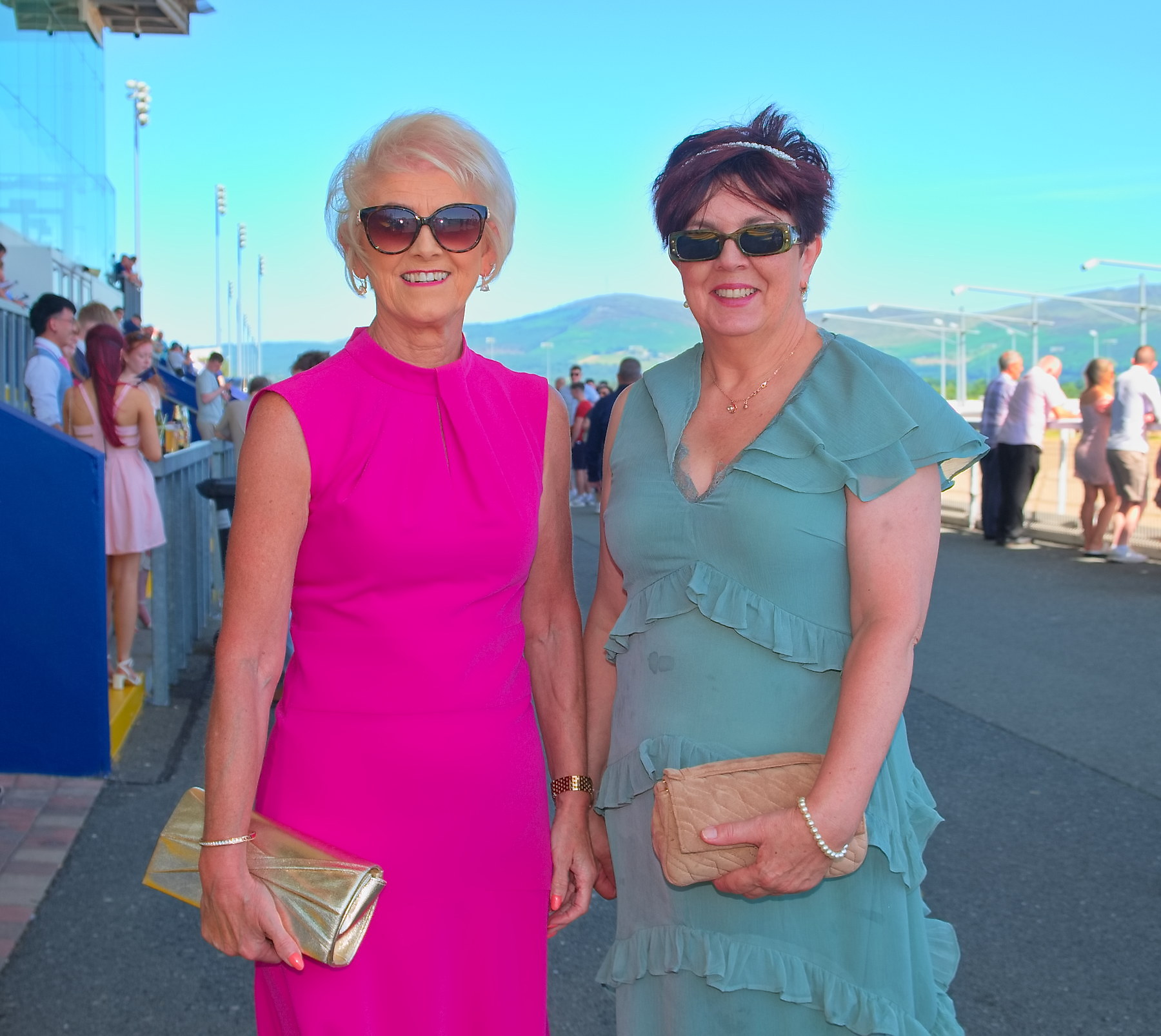 June Reel and Paula Crawley at Ladies Day at Dundalk Races12 July 2025Dundalk Stadium Dundalk Co.Louth CREDIT: LiamMcArdle.com