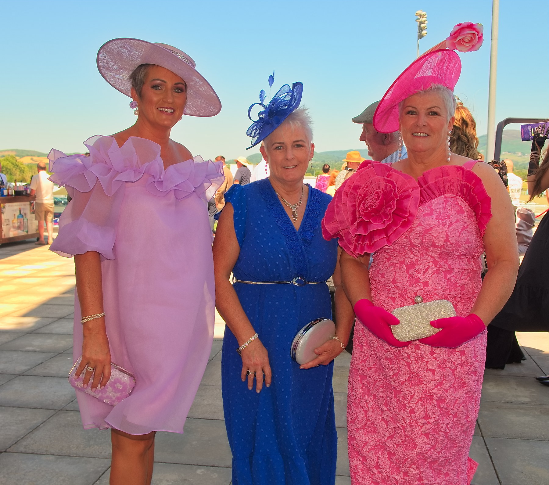 Geraldine Sloan Veronica Treanor and Pauline Cunningham at Ladies Day at Dundalk Races12 July 2025Dundalk Stadium Dundalk Co.Louth CREDIT: LiamMcArdle.com