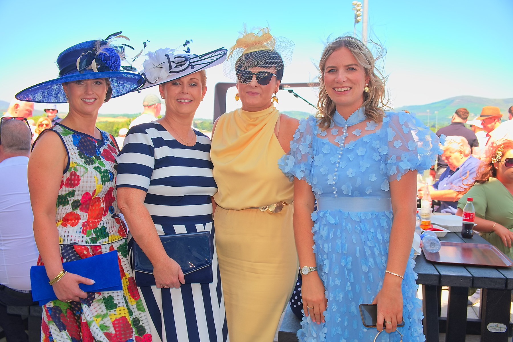 Caroline Murphy Pamela Hughes Helen O'Malley and Maria O'Reilly at Ladies Day at Dundalk Races12 July 2025Dundalk Stadium Dundalk Co.Louth CREDIT: LiamMcArdle.com