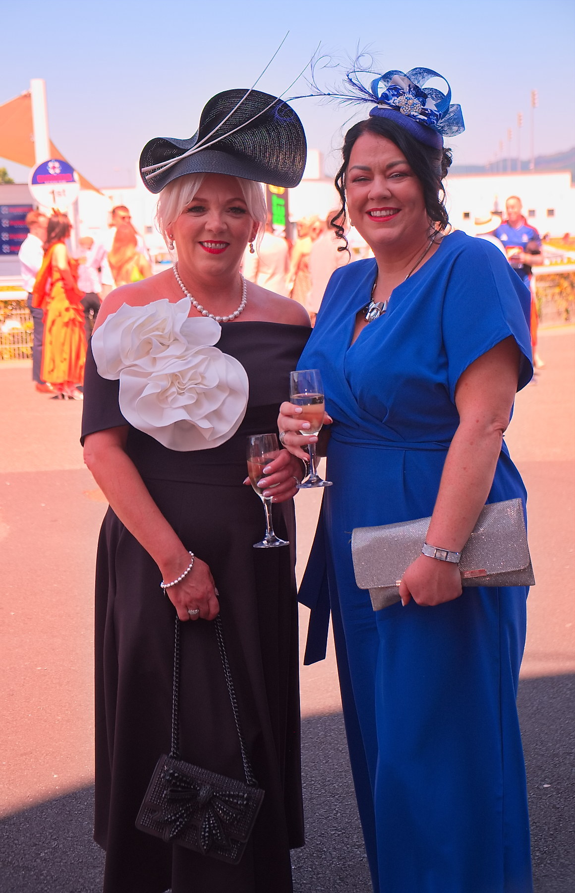 Letitia Grace and Anita Elmore at Ladies Day at Dundalk Races12 July 2025Dundalk Stadium Dundalk Co.Louth CREDIT: LiamMcArdle.com