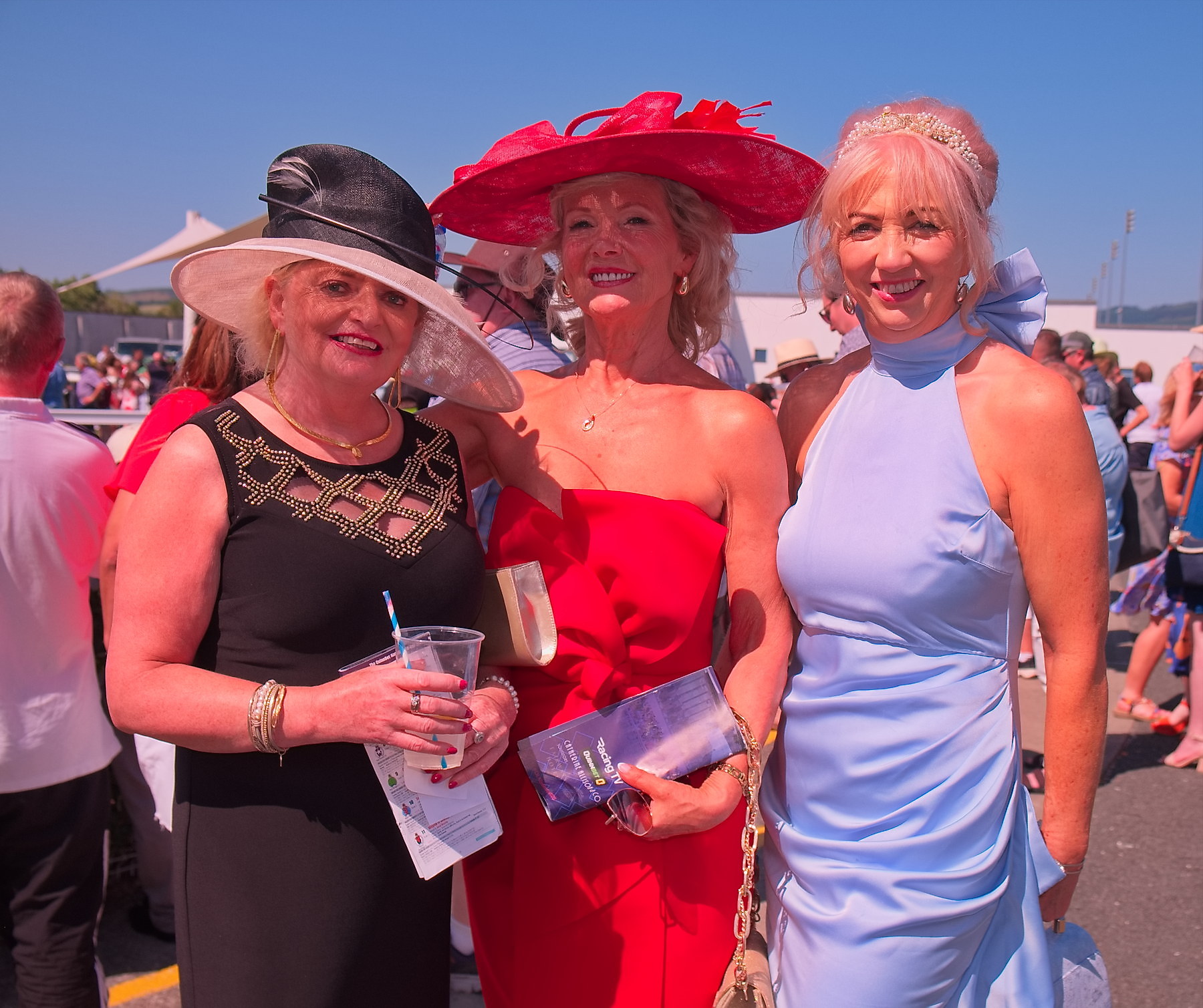 Mary Brennan, Caroline Haran and Caitriona Rice at Ladies Day at Dundalk Races12 July 2025Dundalk Stadium Dundalk Co.Louth CREDIT: LiamMcArdle.com