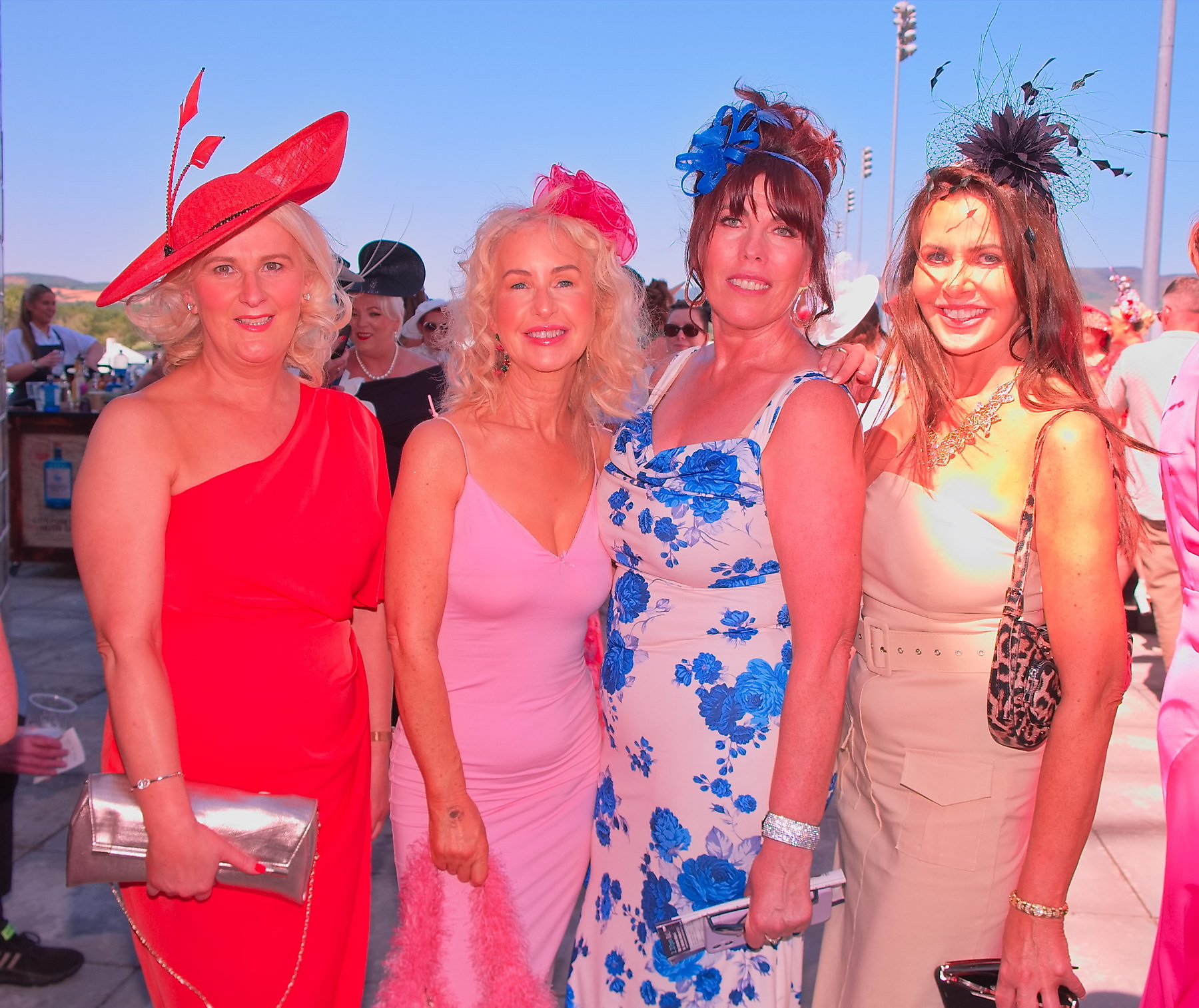 Elaine Quinn Michelle Smyth Florence O'Hanlon and Teresa McClelland at Ladies Day at Dundalk Races12 July 2025Dundalk Stadium Dundalk Co.Louth CREDIT: LiamMcArdle.com