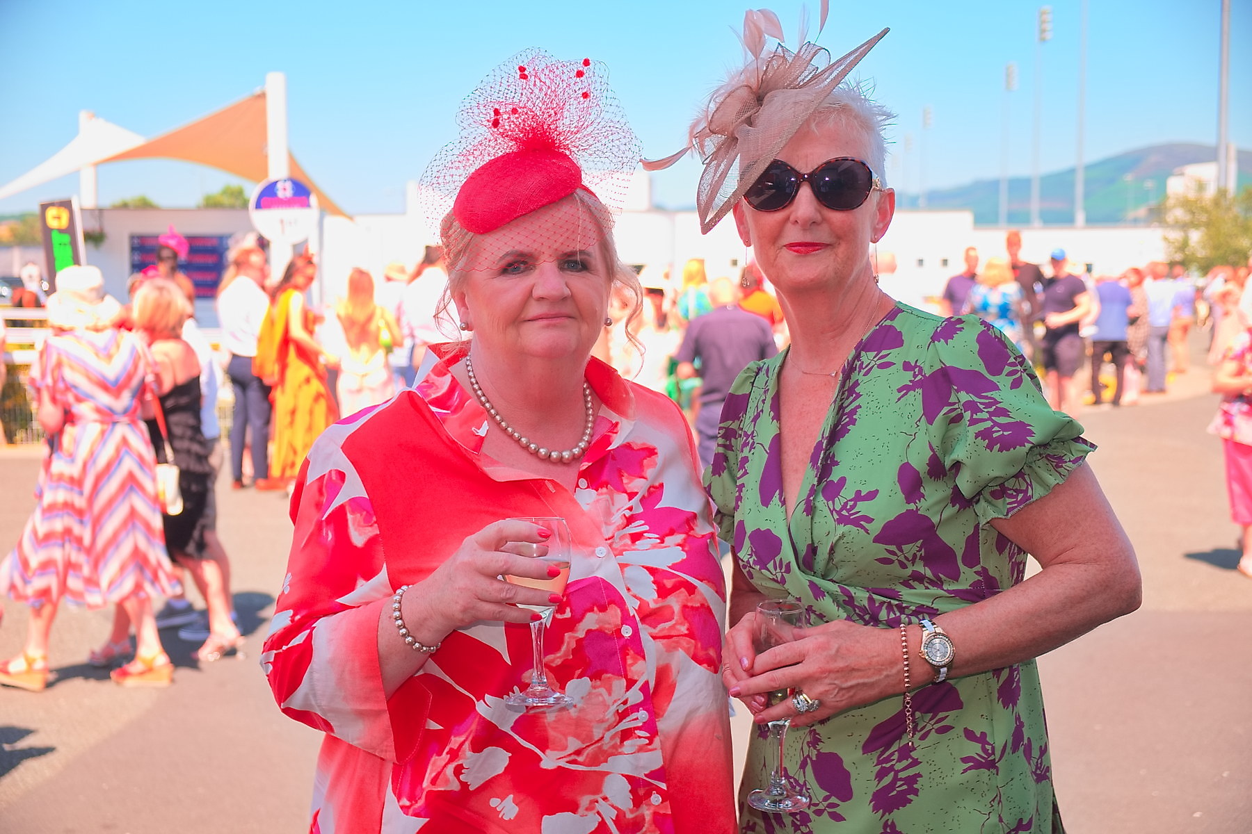 Kathleen McGeeney and Liz Cairns at Ladies Day at Dundalk Races12 July 2025Dundalk Stadium Dundalk Co.Louth CREDIT: LiamMcArdle.com