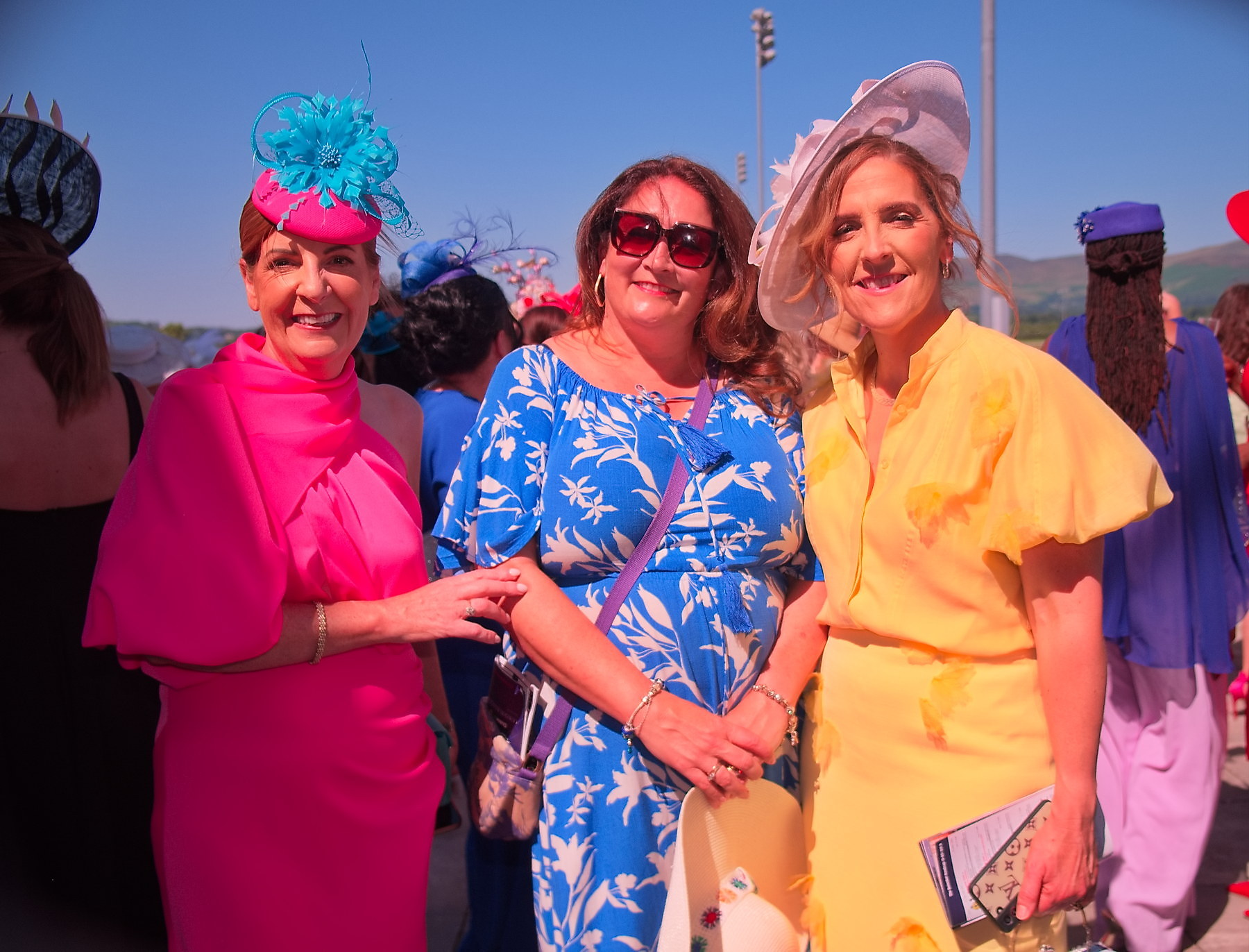 Olivia Duffy Michelle Doran and Valerie Campbell at Ladies Day at Dundalk Races12 July 2025Dundalk Stadium Dundalk Co.Louth CREDIT: LiamMcArdle.com