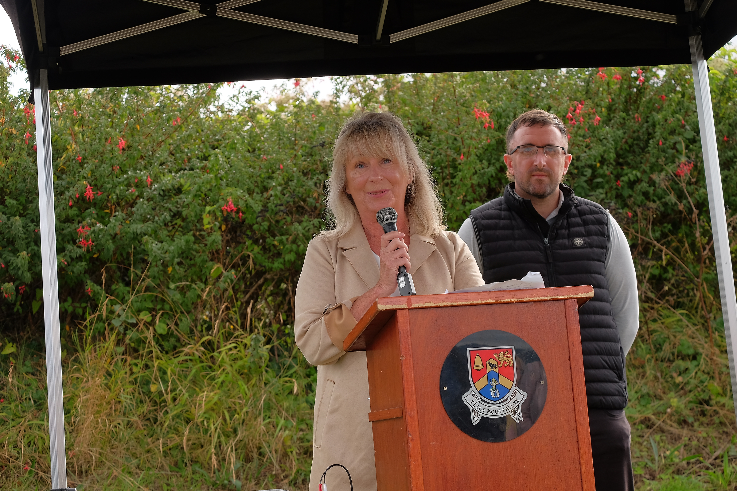 Bagatelle Bench unveiled on Bray Head
Ken Doyle of legendary Bagatelle with Erika Doyle - Cathaoirleach Bray Municipal District unveils a new bench to celebrate Bagatelle
Bray 

07 September 2025

Credit: LiamMcArdle.com