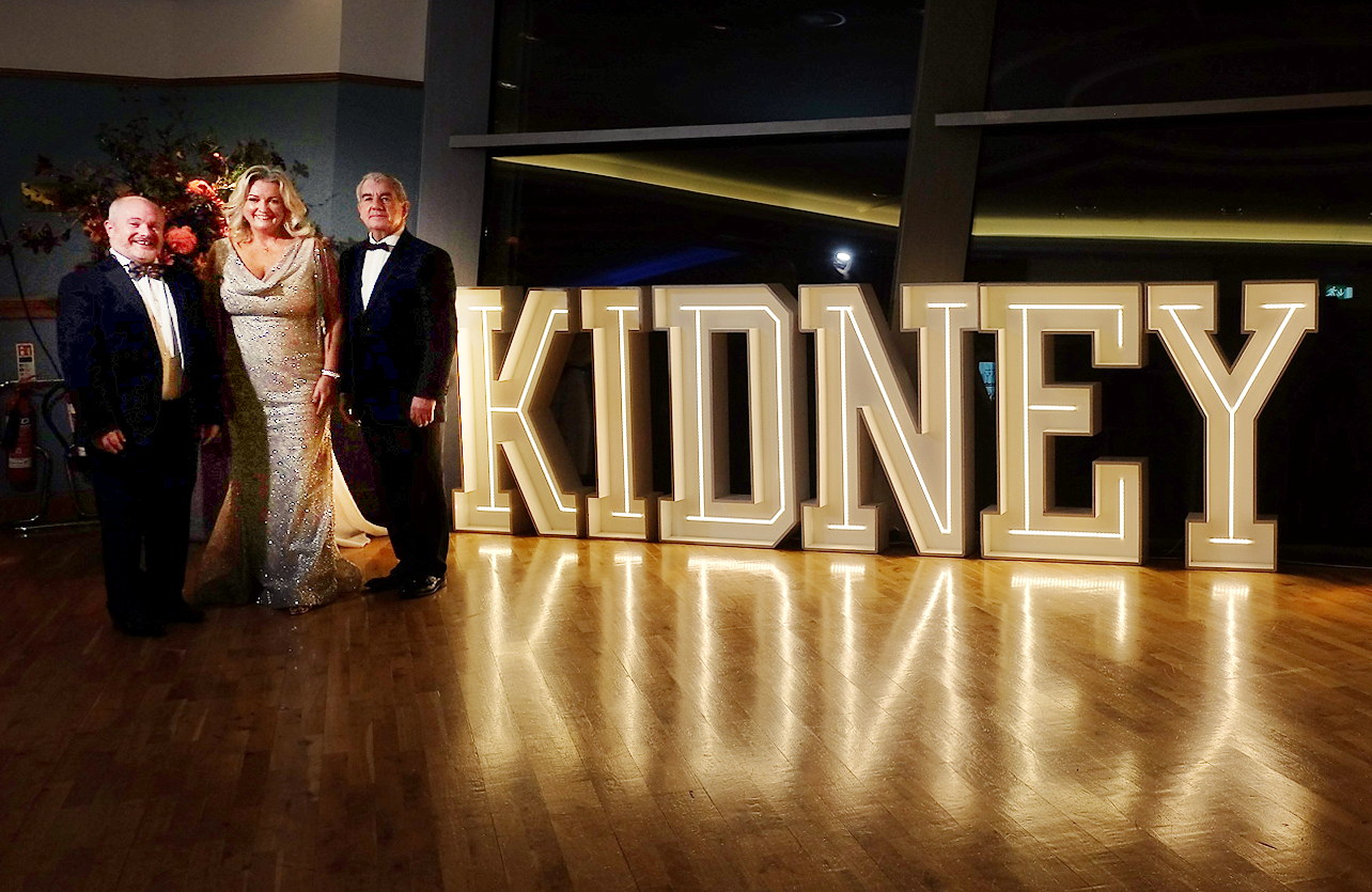 Kidney Care Ambassadors Andrew Cromwell and Jo-Anne Dobson with Paul Bristow -Chief Executive Kidney Care UK at Kidney Care Gala

3 October 2025
Titanic Belfast, Belfast  
CREDIT: LiamMcArdle.com