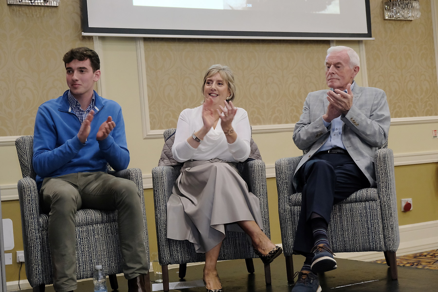 Ryan McParland, Eileen Maguire and John Woods at Launch of Madden -Memories, Milestones and Music11 December 2025Armagh City Hotel Armagh   CREDIT: LiamMcArdle.com