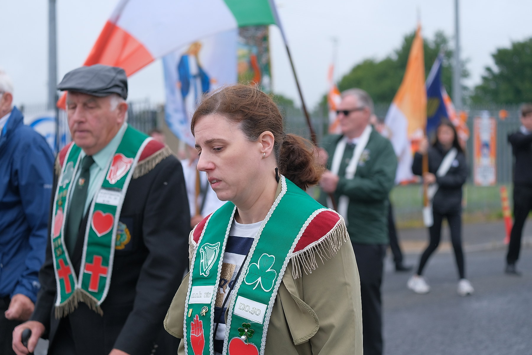 Thousands pack Keady for the Ancient Order of Hibernians Parade. The first time in 60 years Keady has hosted the annual event.16 August 2026Co.Armagh Keady   CREDIT: LiamMcArdle.com