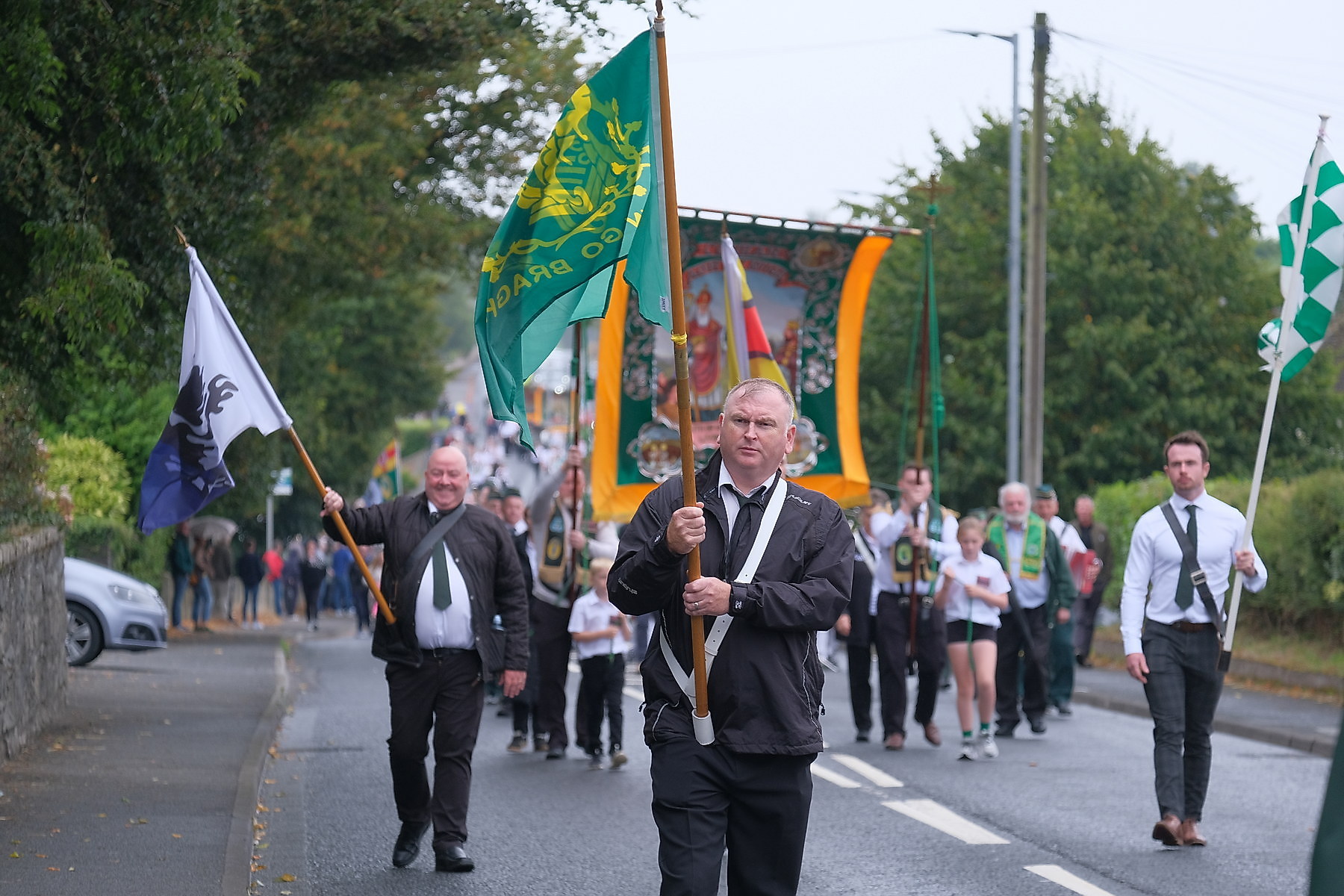 Thousands pack Keady for the Ancient Order of Hibernians Parade. The first time in 60 years Keady has hosted the annual event.16 August 2026Co.Armagh Keady   CREDIT: LiamMcArdle.com